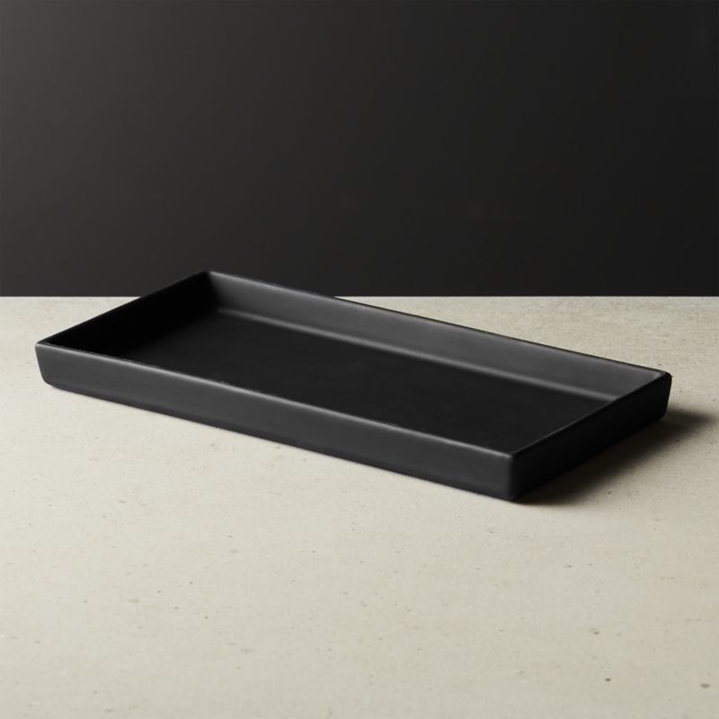 Shop Rubber Coated Black Tank Tray from CB2 on Openhaus