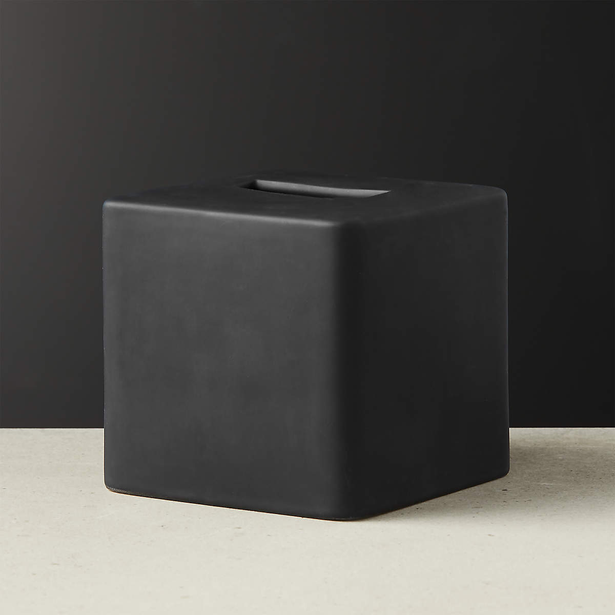 Rubber Coated Modern Black Bath Accessories CB2