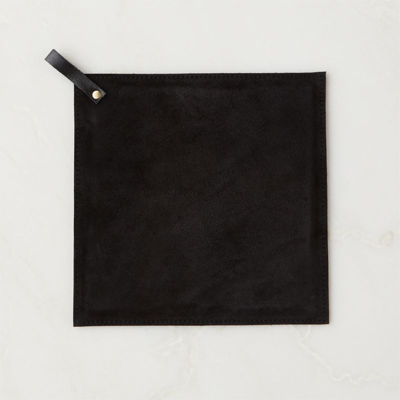 Black Suede Pot Holder - image 0 of 3