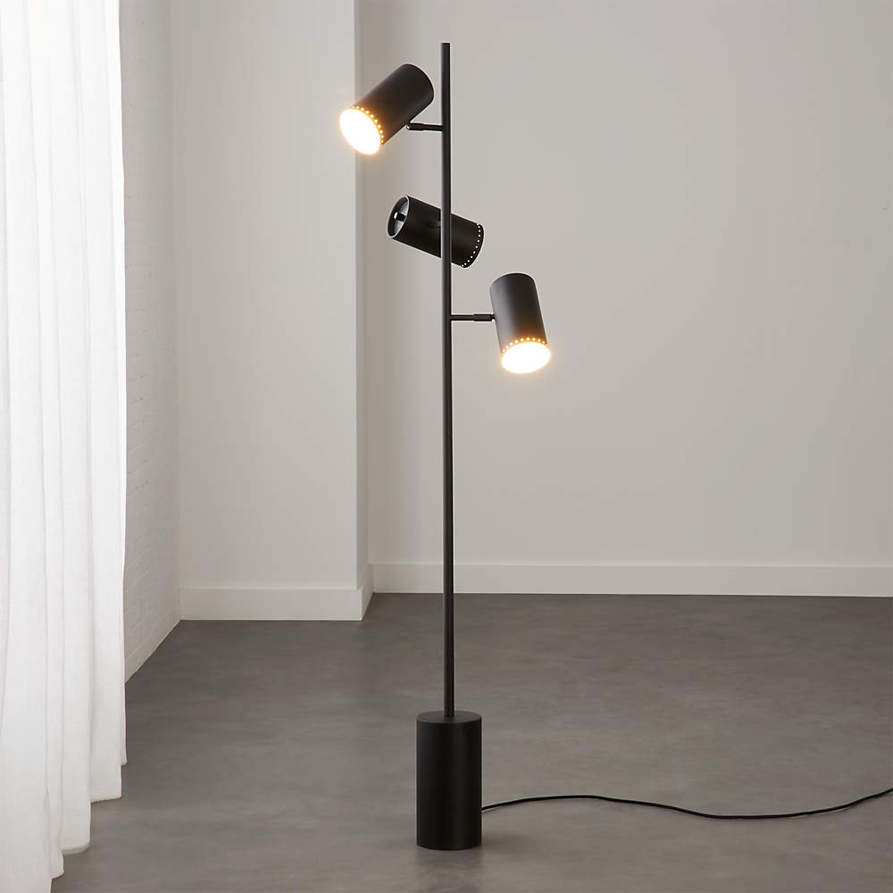 trio black floor lamp