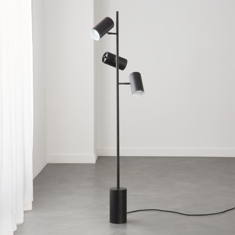 Trio Black Floor Lamp + Reviews | CB2