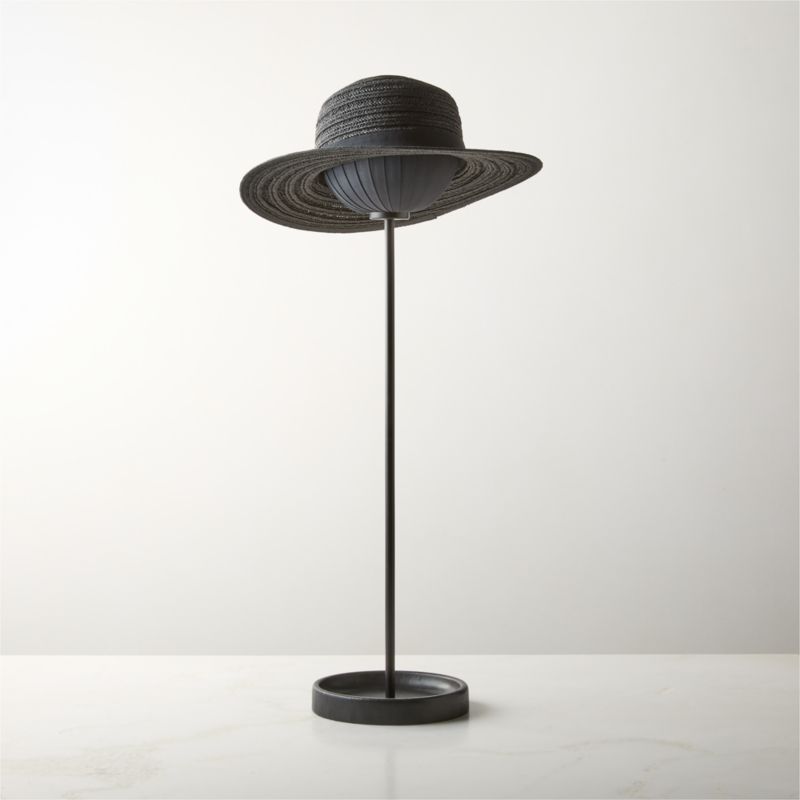 Ra Black Silk Hat & Wig Stand - image 1 of 5