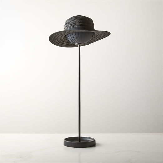 Ra Black Silk Hat & Wig Stand