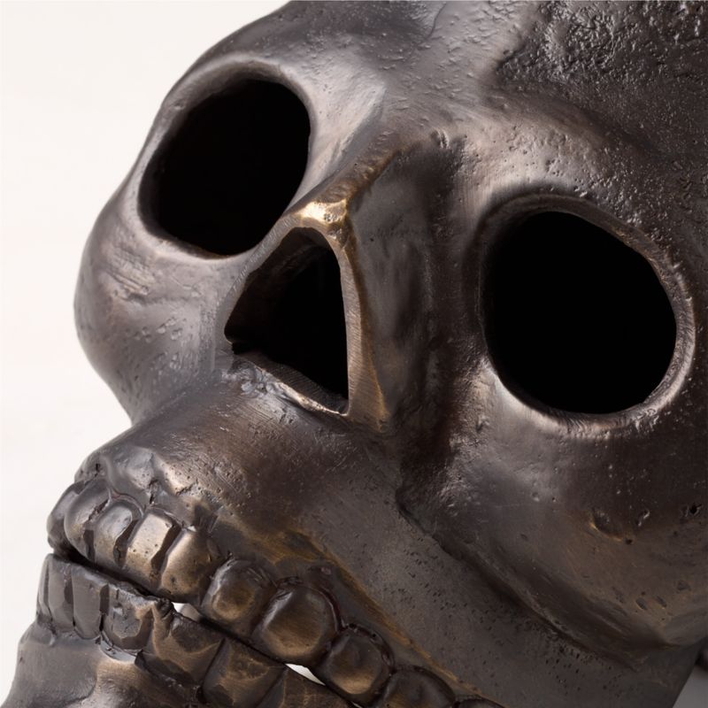 Blackened Brass Decorative Skull - image 1 of 2