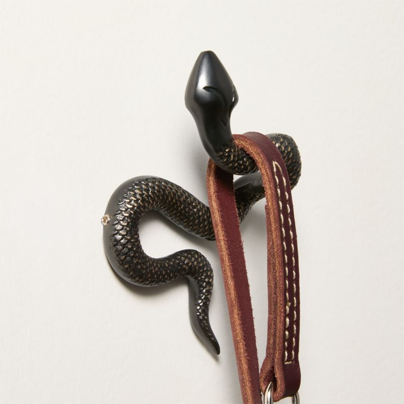 Blackened Brass Snake Wall Hook - image 0 of 4