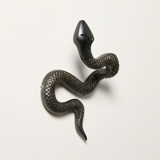 Blackened Brass Snake Wall Hook