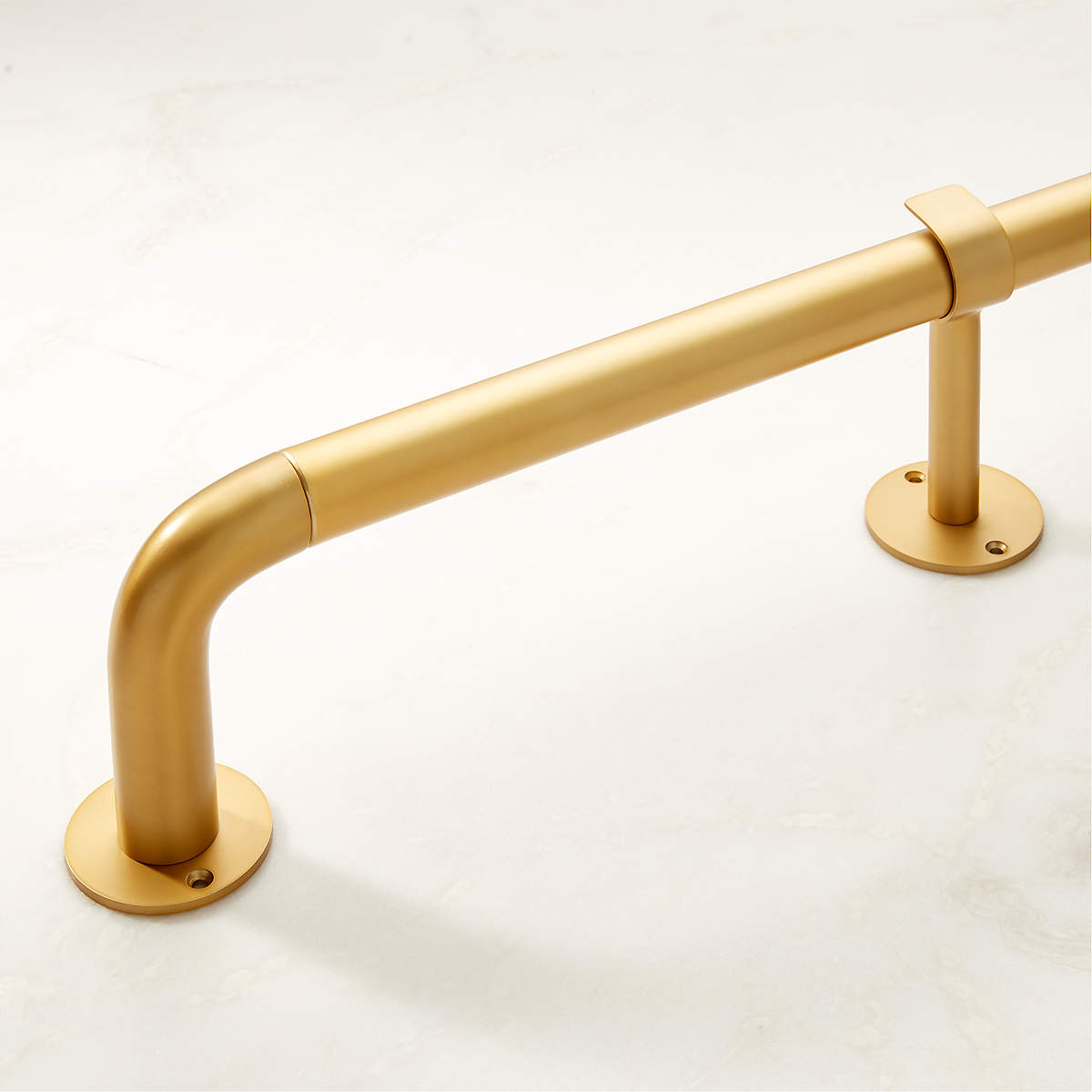 Modern Brushed Brass Adjustable Blackout Curtain Rod 48''88" + Reviews