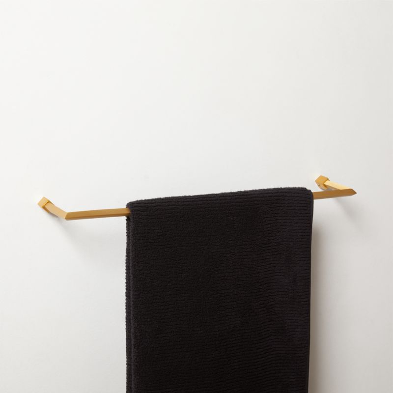 Blaine Modern Unlacquered Brass Towel Bar 24'' + Reviews