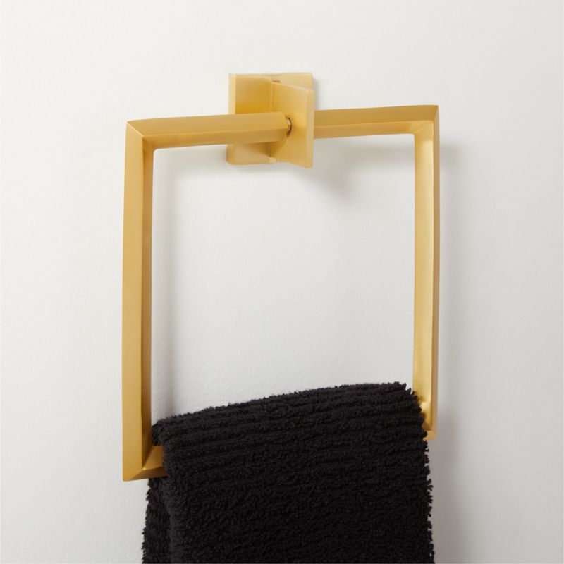 Blaine Brushed Brass Towel Ring - image 1 of 5