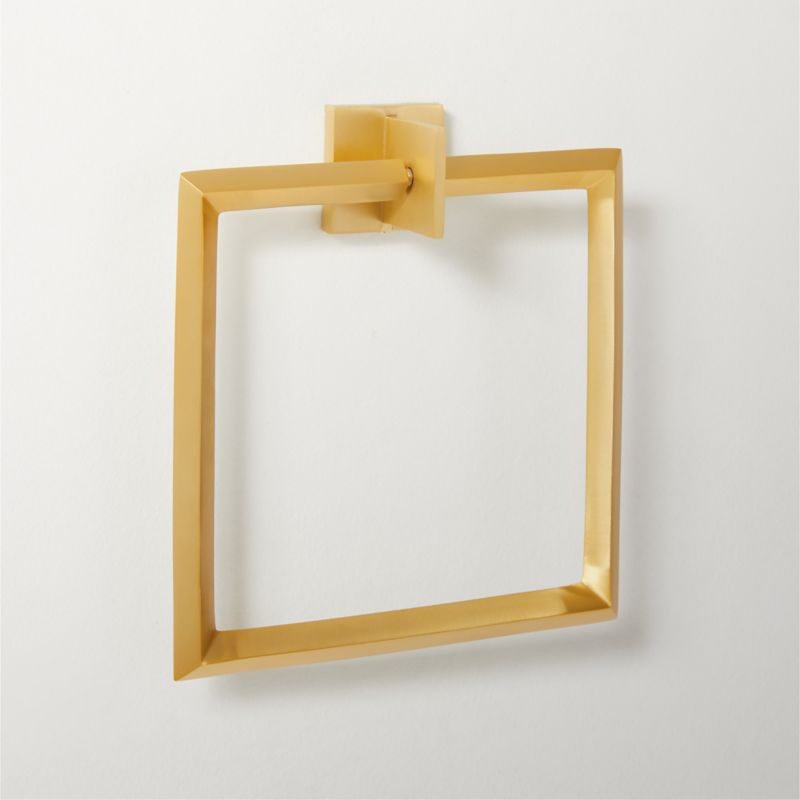 View Blaine Brushed Brass Towel Ring details