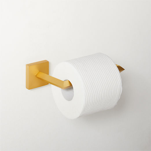 Blaine Brushed Brass Wall Mount Toilet Paper Holder