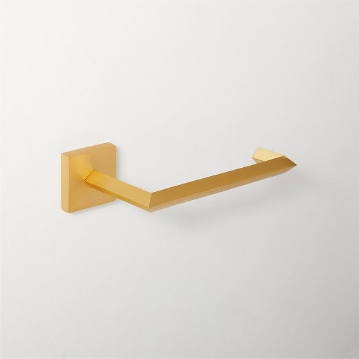 Blaine Brushed Brass Wall Mount Toilet Paper Holder