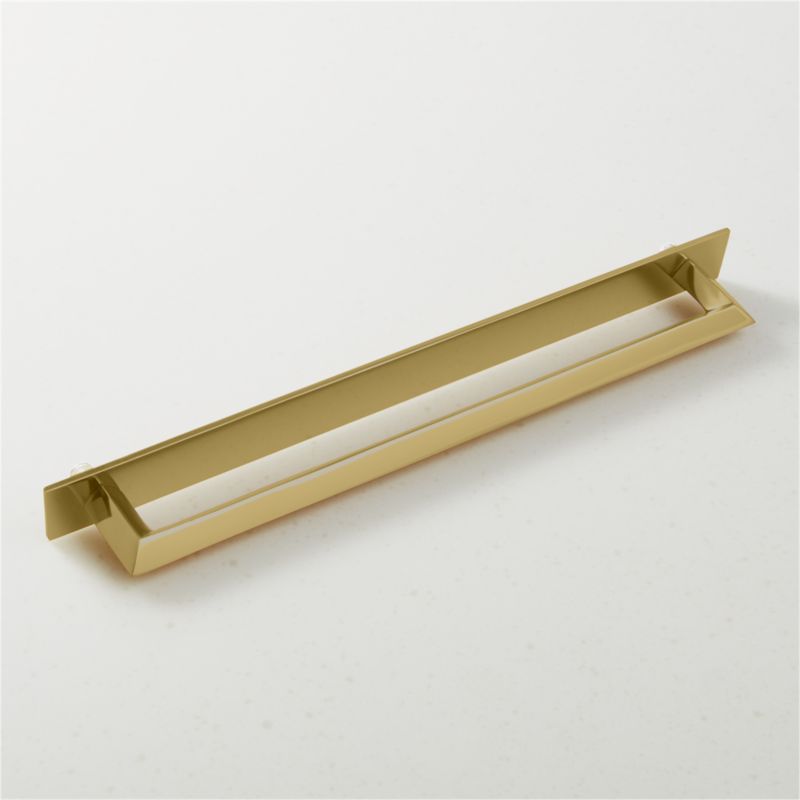 Blaine Brushed Brass Handle with Back Plate 12" - image 1 of 4