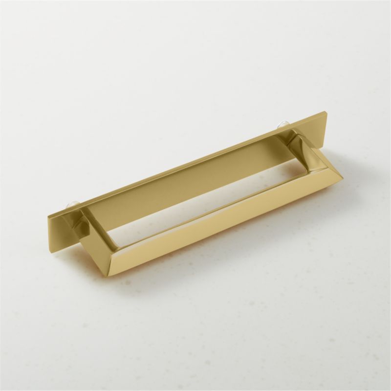 Blaine Brushed Brass Handle with Back Plate 5" - image 1 of 4