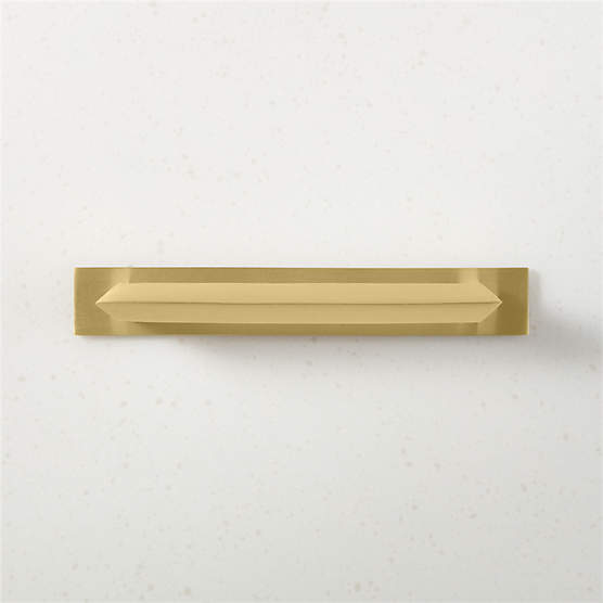 Blaine Brushed Brass Handle with Back Plate 5"