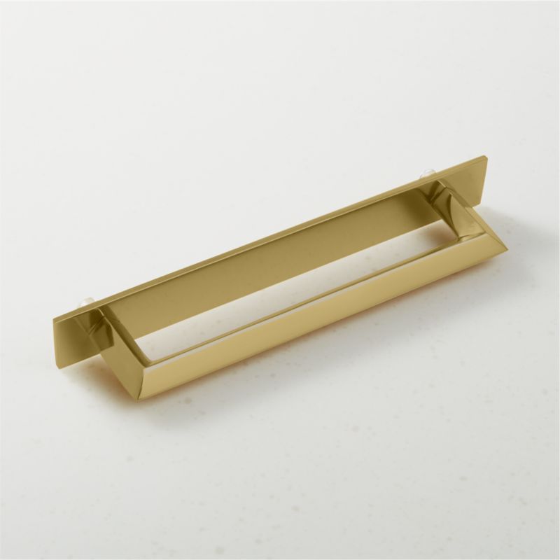 Blaine Brushed Brass Handle with Back Plate 6" - image 1 of 4