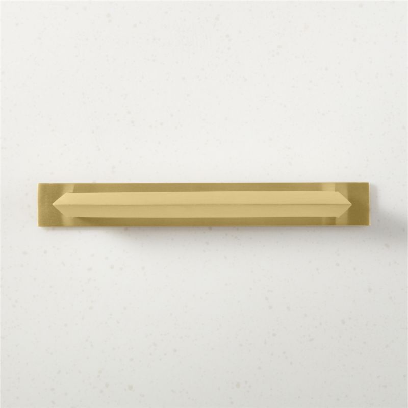 Blaine Brushed Brass Handle with Back Plate 6" - image 0 of 4