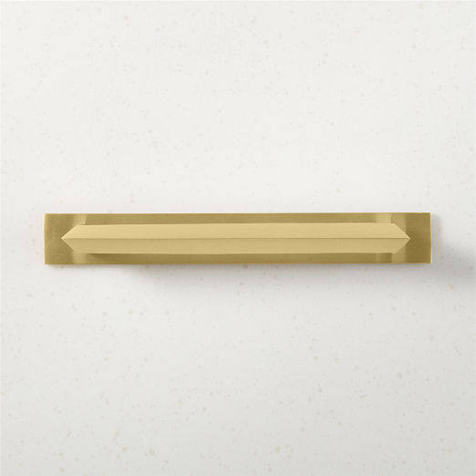 Blaine Brushed Brass Handle with Back Plate 6"