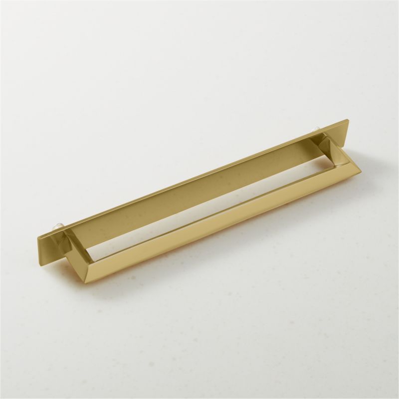 Blaine Brushed Brass Handle with Back Plate 8" - image 1 of 5