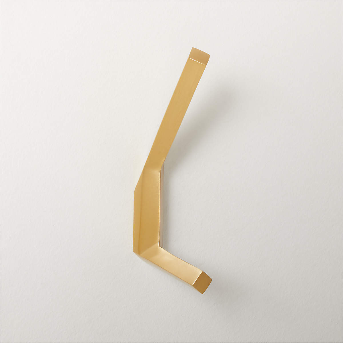Blaine Brushed Brass Modern Wall Mount Hook CB2