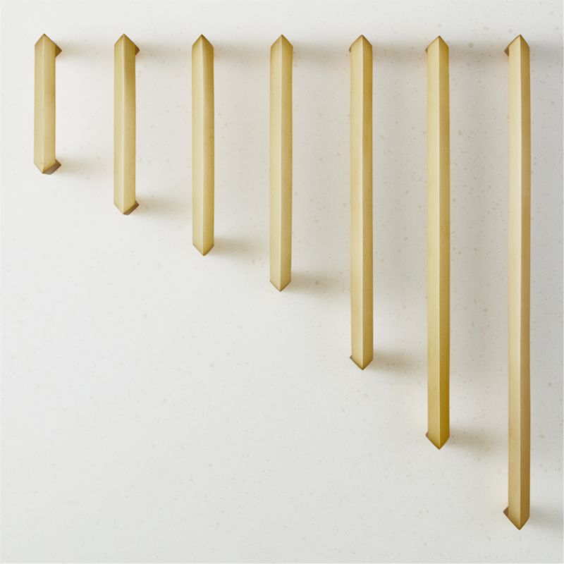 Blaine Brushed Brass Modern Handles with Back Plate