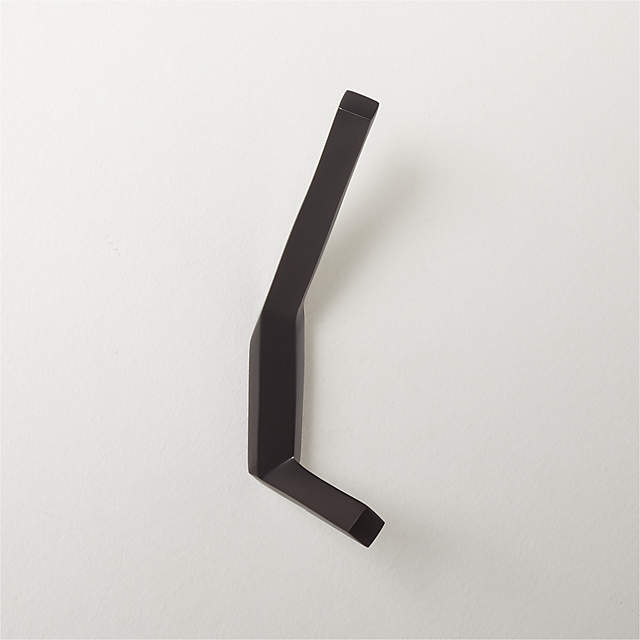 Double Black Wall Hook With Brass I Modern Entryway Decor I Matte Black  Coat Hooks for Mudroom 