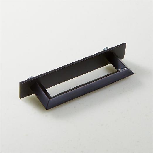 Blaine Black Handle with Back Plate 4"