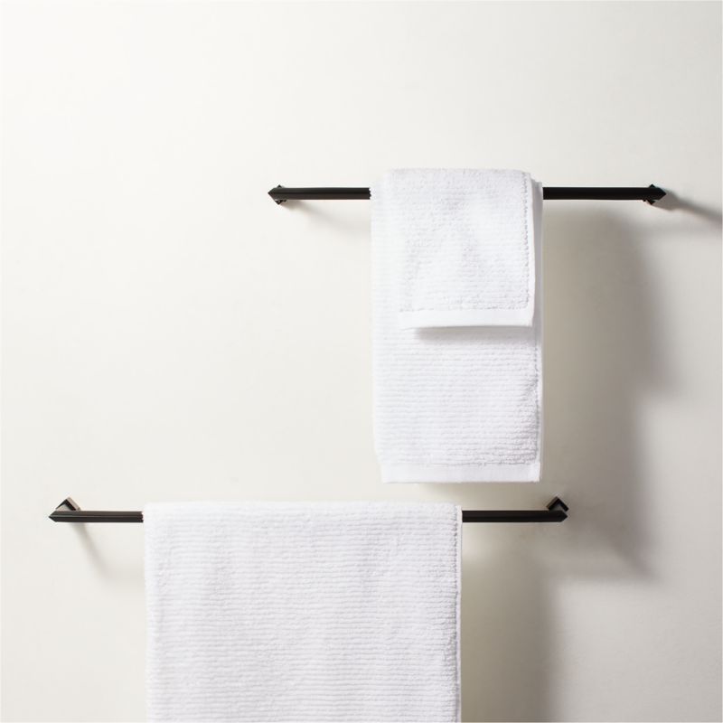 Slotted Screw Matte Black Towel Bars, CB2