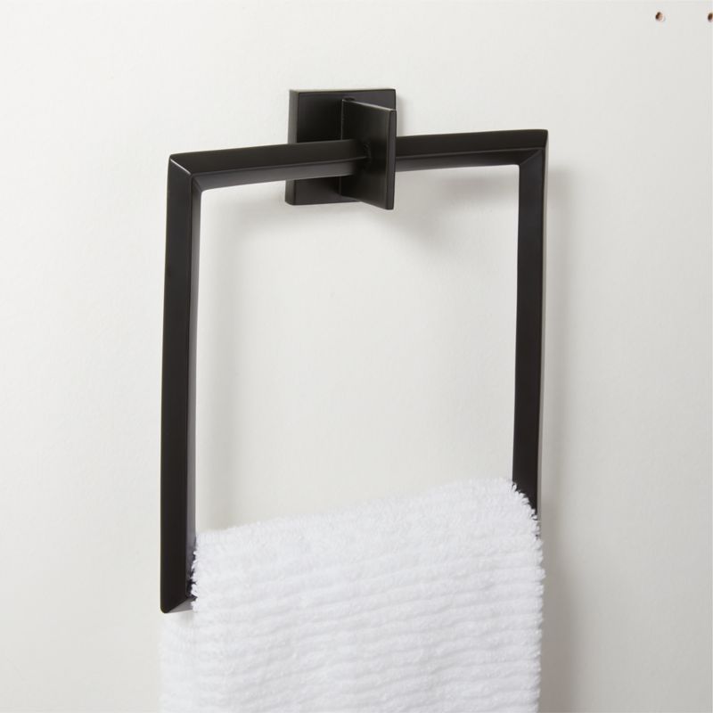 Blaine Matte Black Towel Ring - image 2 of 5