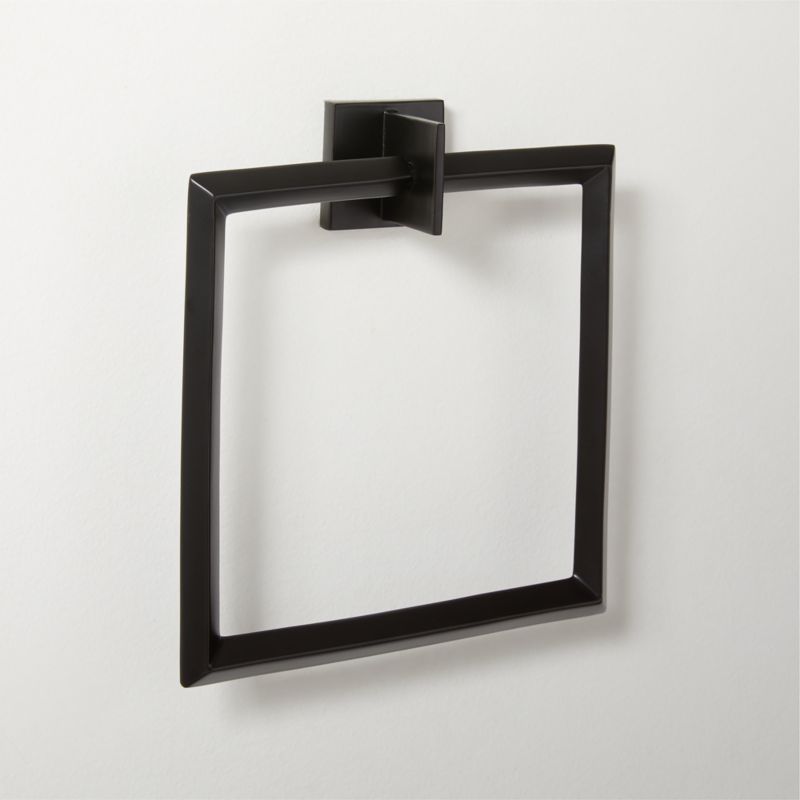 Blaine Matte Black Towel Ring - image 0 of 5