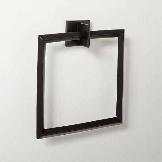 Blaine Matte Black Towel Ring