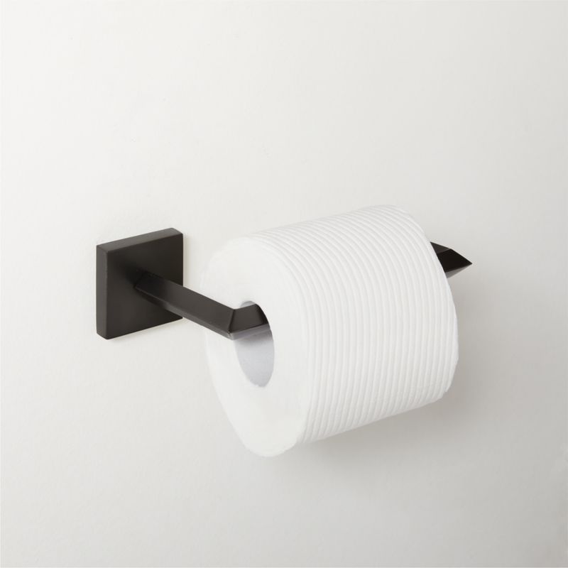 Blaine Matte Black Wall Mount Toilet Paper Holder - image 1 of 4