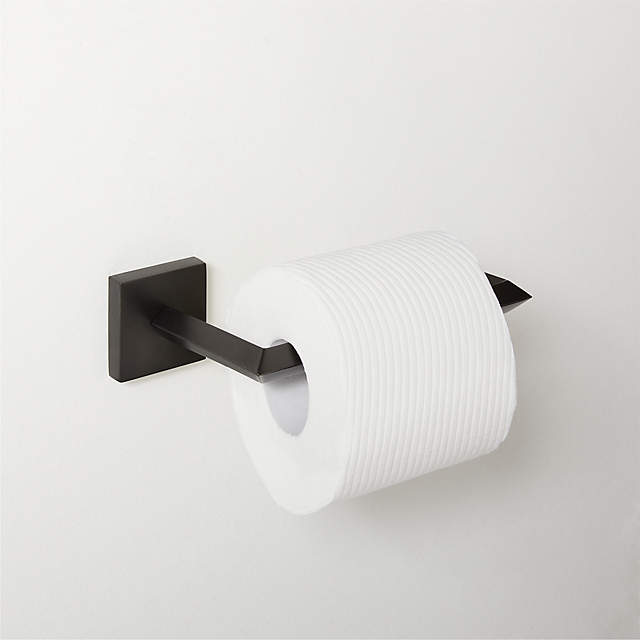 Better Homes & Gardens Wall Mount Toilet Paper Holder, Matte Black
