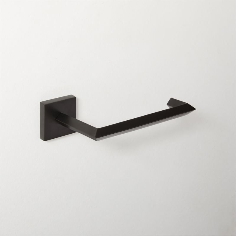 Blaine Matte Black Wall Mount Toilet Paper Holder + Reviews