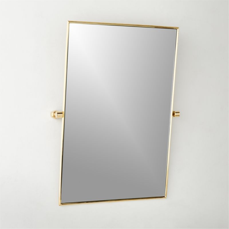 Blaine Polished Brass Rectangular Pivot Wall Mirror 24"x36" - image 3 of 6