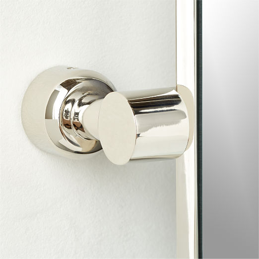 Blaine Polished Nickel Rectangular Pivot Wall Mirror 24"x36"