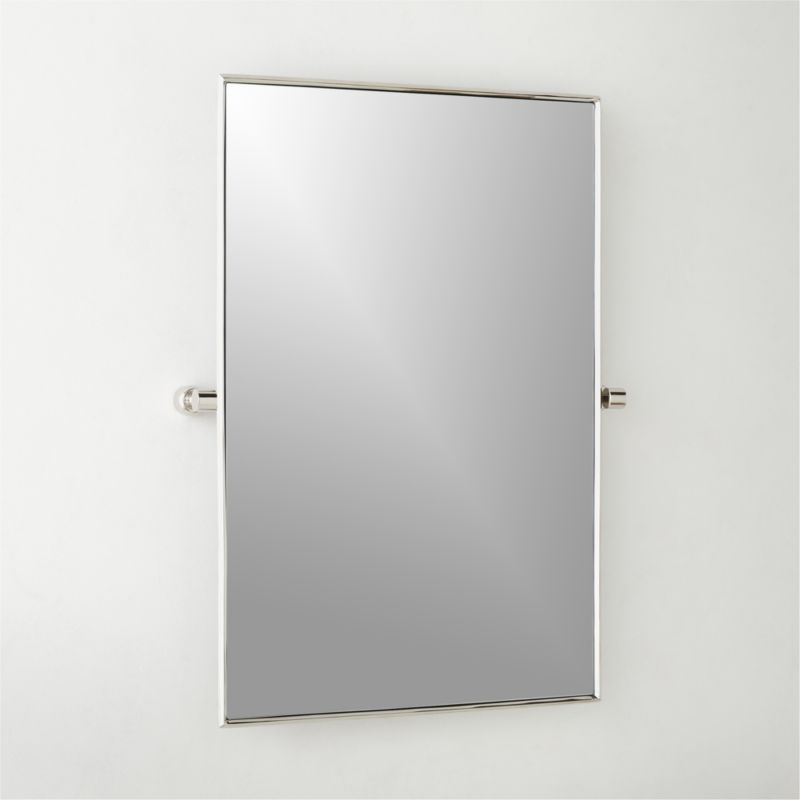 Blaine Polished Nickel Rectangular Pivot Wall Mirror 24"x36" - image 2 of 6