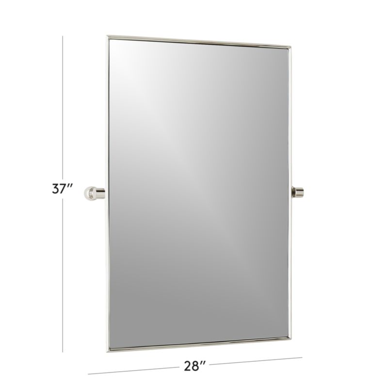 View Blaine Polished Nickel Rectangular Pivot Wall Mirror 24"x36" - image 2 of 6