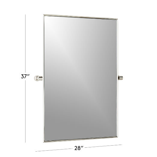 Blaine Polished Nickel Rectangular Pivot Wall Mirror 24"x36"