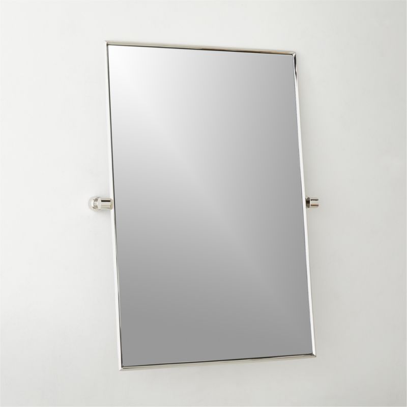 Blaine Polished Nickel Rectangular Pivot Wall Mirror 24"x36" - image 4 of 6