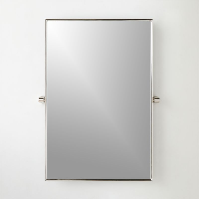 Blaine Polished Nickel Rectangular Pivot Wall Mirror 24"x36" - image 0 of 6