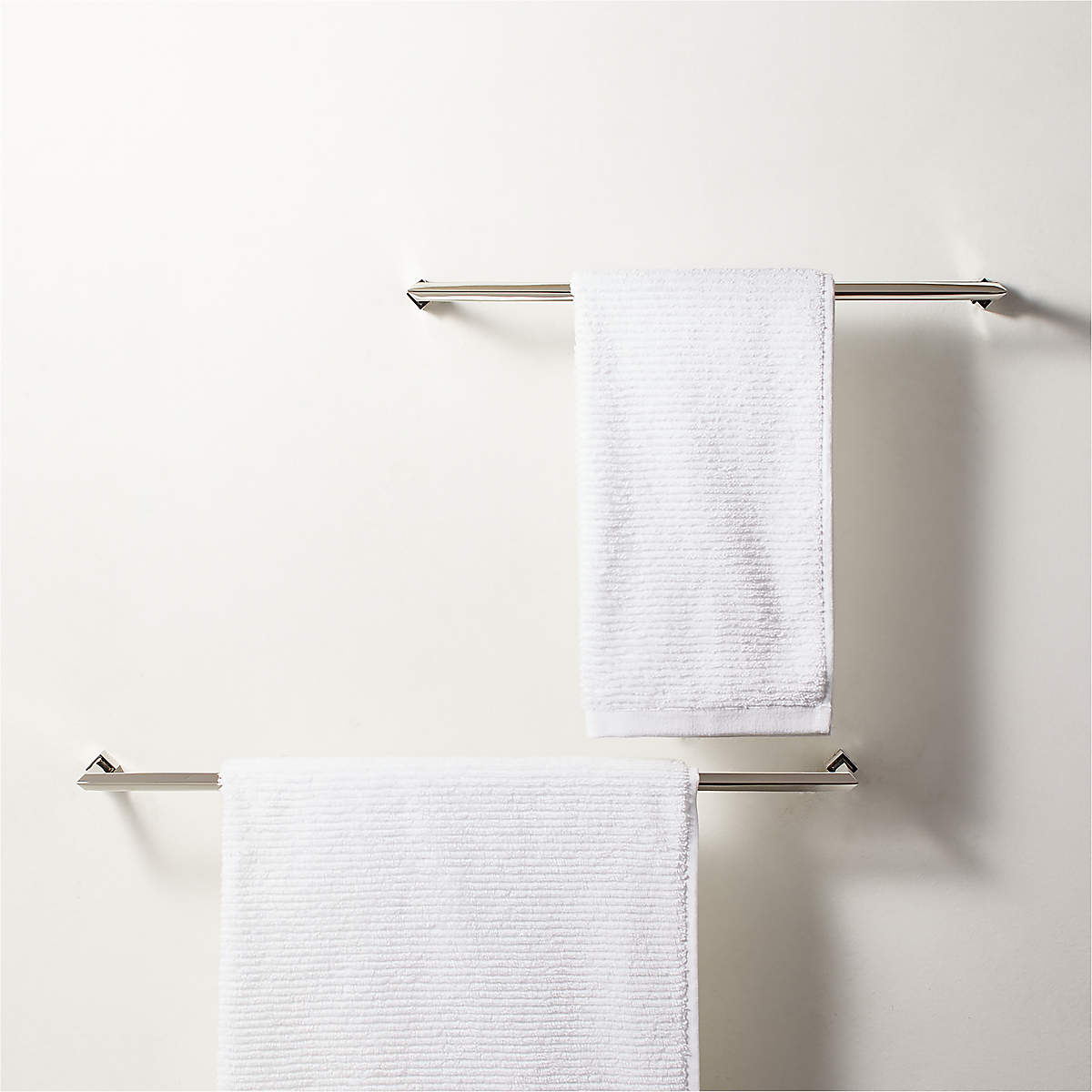 Blaine Modern Polished Nickel Towel Bars CB2   Blaine Polished Nickel Towel Bars 