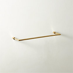 Blaine Modern Unlacquered Brass Towel Bar 24'' | CB2