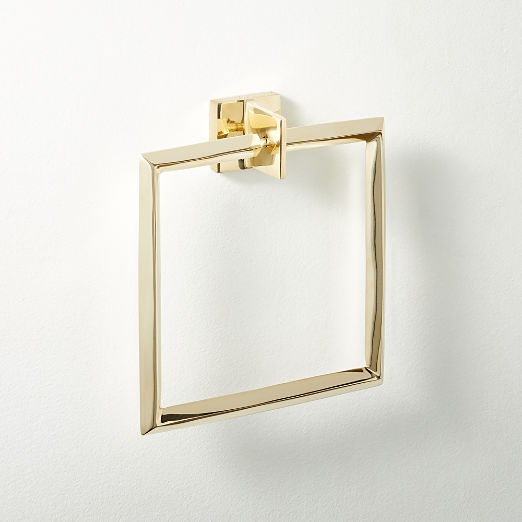 Blaine Unlacquered Brass Towel Ring