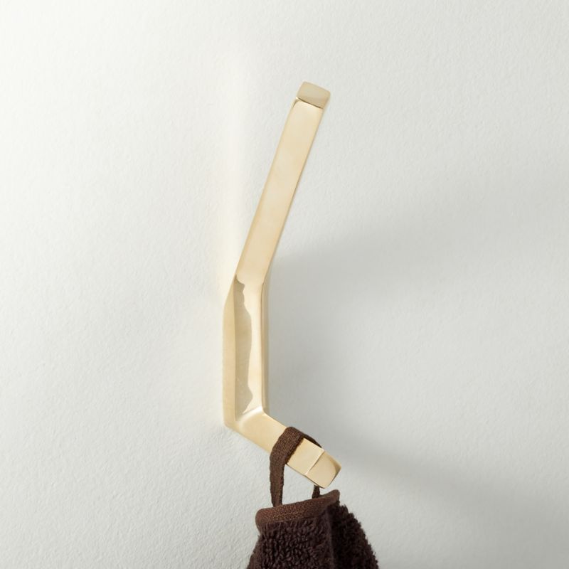 Blaine Unlacquered Brass Wall Hook - image 1 of 3