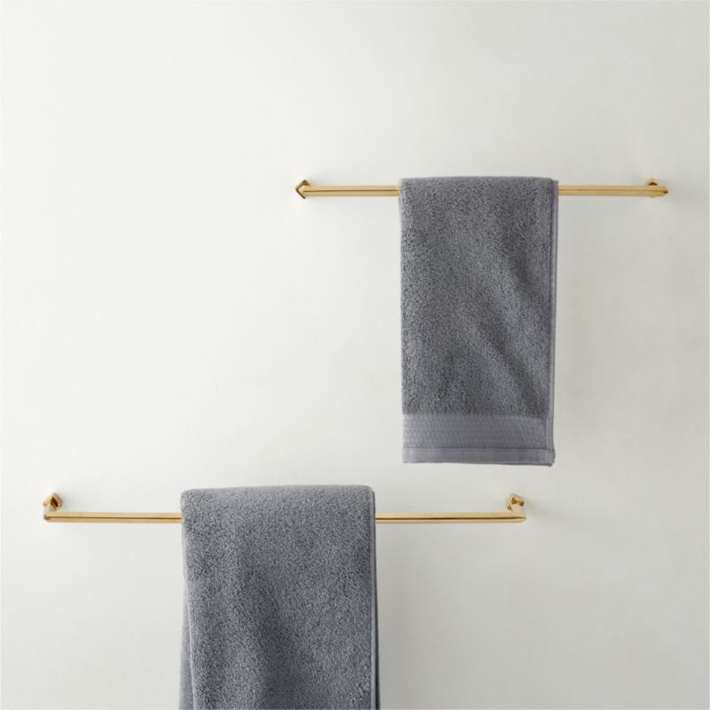 Blaine Modern Unlacquered Brass Towel Bar 18'' + Reviews