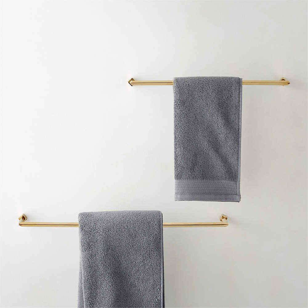 Blaine Modern Unlacquered Brass Towel Bar 24'' + Reviews