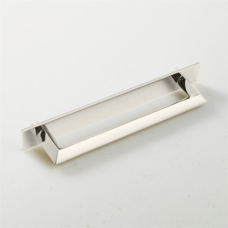 Blaine Polished Nickel Handle with Back Plate 6" - image 1 of 5