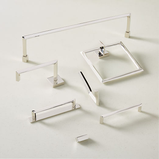 Blaine Polished Nickel Handle with Back Plate 3"