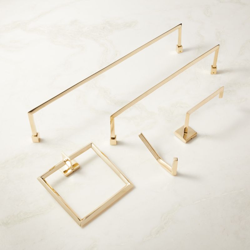 Blaine Unlacquered Brass Towel Bars